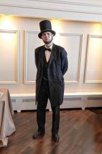 A Lincoln impersonator attends the Sussex County Republican Committee’s Lincoln Day Brunch on Saturday, Feb. 22 in Sparta. Abraham Lincoln was a leader of the Republican Party, which formed in the 1850s, and the first party member to be elected president. (Photos by Dave Smith)