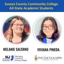 Melanie Salerno and Viviana Pineda are among 38 students on the 2024 New Jersey All-State Academic Team. (Photos provided)
