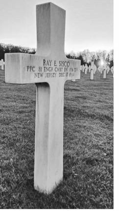 <b>PFC Ray Sisco’s grave marker. (Photo courtesy Ken Carlsen)</b>