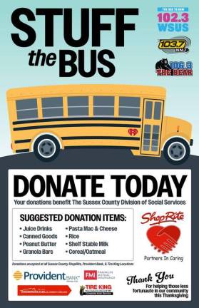 ‘Stuff the Bus’ drive starts Friday