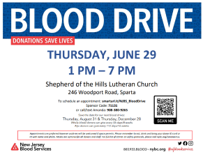 Sparta church hosts blood drive today