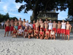 Lifeguards from Lake Mohawk, Culver Lack, White Meadows and the Lake Mohawk Pool gather for the competition at Lake Mohawk.