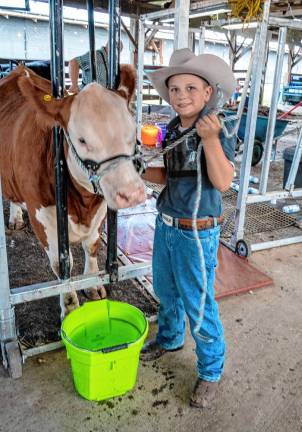 <b>Tucker Kresge with Willow. (Photo by Nancy Madacsi)</b>