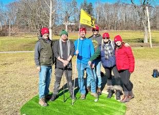 <b>Bruce Tomlinson, Project Self-Sufficiency’s development director, and his family take part in the annual Chili Open. (Photo provided)</b>