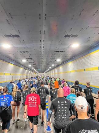 Participants in the Brooklyn Battery Tunnel.