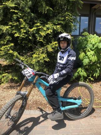 Tim Faucette of Vernon has been riding downhill for one year. (Photo provided)