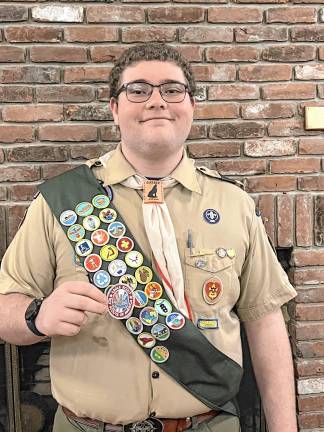 Vincent ‘Vin’ Lovasi of Newton has become an Eagle Scout. (Photo provided)