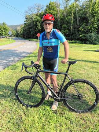 Michael Karr, 69, of Newfoundland raced in the men’s age 55 and older category, riding about 41 miles. He placed seventh among men age 65 and older.