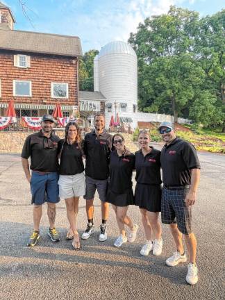 BB1 From left, Jon and Nicole Wagner, Benny and Heather Davey, and Jessica and Jason Garrigan at Benny’s Bodega’s first golf outing July 15 at Farmstead Golf &amp; Country Club in Lafayette. (Photos provided).