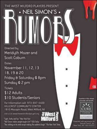 The West Milford Players present Neil Simon's Rumors