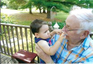 Bruce Frech with great-grandson Alex Bodnar in July 2016 (Photo provided)