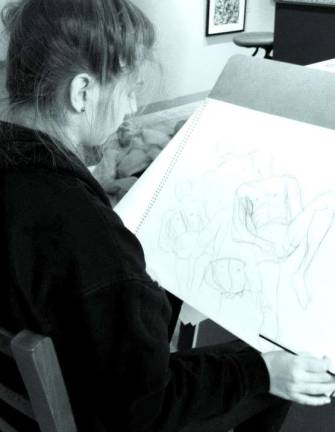 Photo Provided A figure drawing student at TraillWorks.