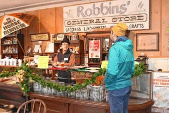 A general store is recreated for the Back in Time Yuletide Stroll on Dec. 15 in Stillwater. The township will celebrate its bicentennial in 2025. (Photos by Maria Kovic)