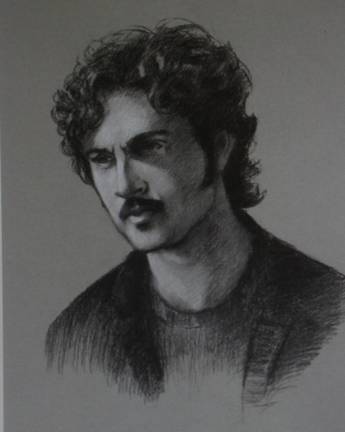 ‘Manara,’ a charcoal-and-chalk drawing by William Noonan.