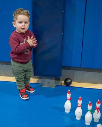 Layne Shaffer is getting ready to bowl.