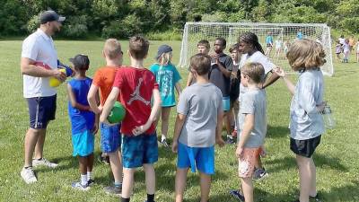 Pope John head coach visits Sussex YMCA Camp