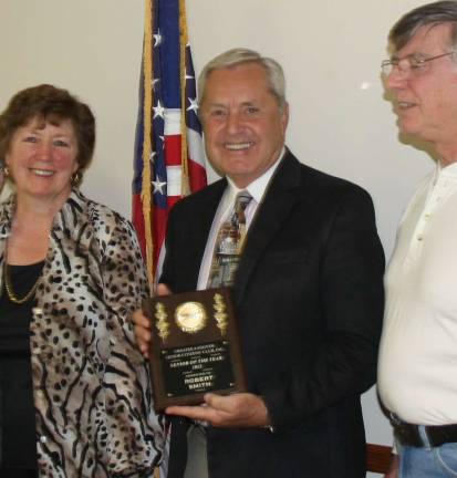 Rose Sgarlato Bob Smith accepted his award for Andover Township's senior of the year at a luncheon on Monday, May 7.