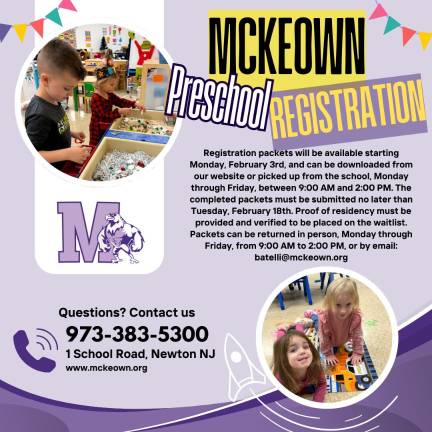 McKeown preschool registration under way