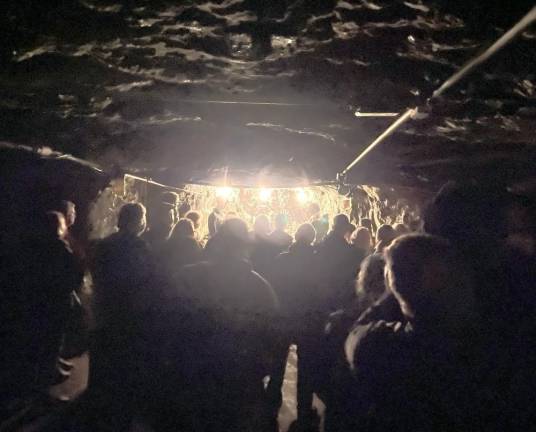 The Vernon Camera Club members inside the Sterling Hill Mine Museum in Ogdensburg. (Photo by Lisa Burghart)