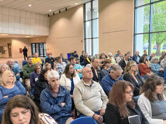 Residents listen to Republican candidates for the Sussex County Board of County Commissioners on Thursday, May 16. (Photo provided)