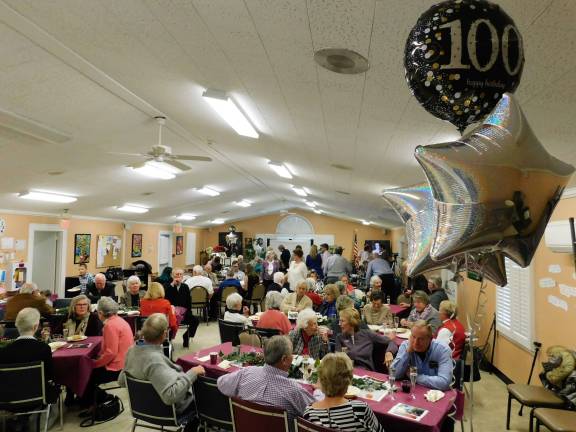 Dozens of celebrants gathered at the Walter Lynch Senior Center in Sparta on Saturday, Jan. 19, 2019, for the 100th Birthday party for Mrs. Florence &quot;Flossie&quot; Meyer, longtime Sparta resident and community volunteer.&#xa0;