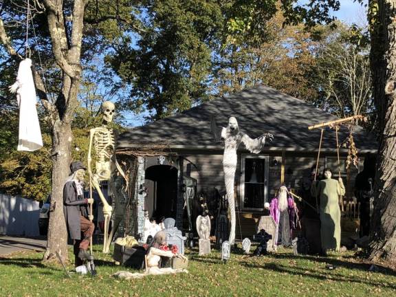 WMH1 A house on Macopin Road in West Milford is ready for trick-or-treaters. (Photo by Kathy Shwiff)