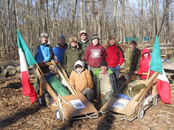 Boy Scouts from Troop 85 participated in the 2012 Sussex District Klondike Derby held on Jan. 27-28.