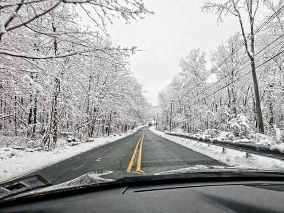 <b>A winter scene along Holland Mountain Road in Hardyston on Friday, Nov. 22. (Photo courtesy of Julie Lacatena)</b>