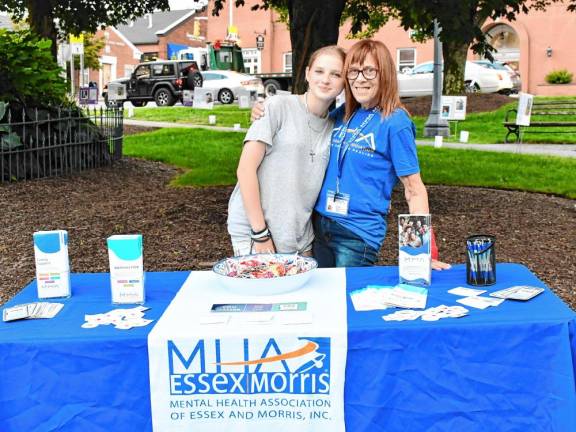 Ellie Posthumus and Donna Wilks of the Mental Health Association of Essex and Morris’s Wellness Hub.