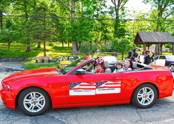 Hopatcong Little Royals ride in the parade.