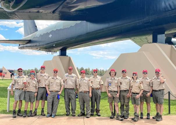 Among the Scouts on a high adventure trek at Philmont Scout Ranch in New Mexico in 2022 are James Illardi, Matthew Stenderowicz, Vincent Notarnicola, Frank Gazzillo and Andrew Wilson.