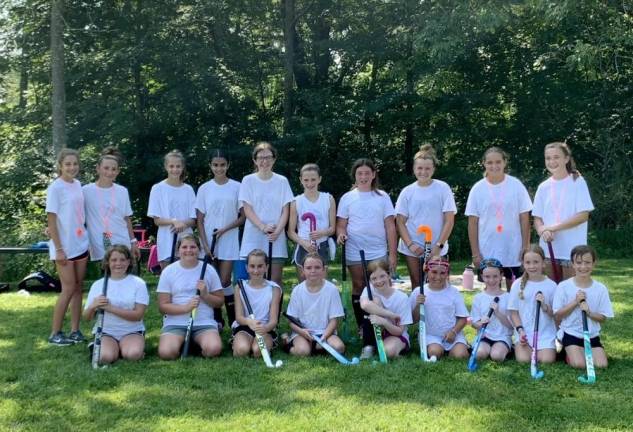 About 20 children took part in the field hockey camp.