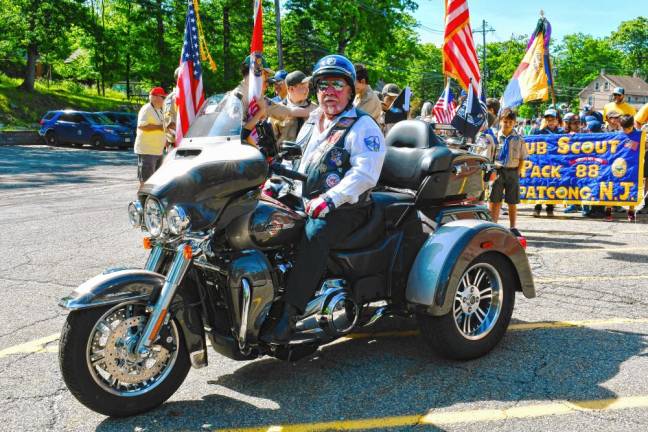 Len Pacella of the Blue Knights motorcycle club in the Memorial Day Parade on Saturday, May 25 in Hopatcong.