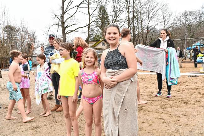 Joni and Norah Pomeroy after the Polar Plunge.