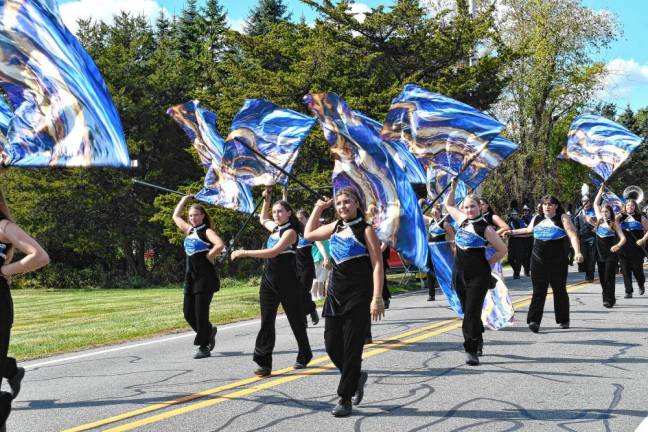 The Kittatinny Regional High School color guard.