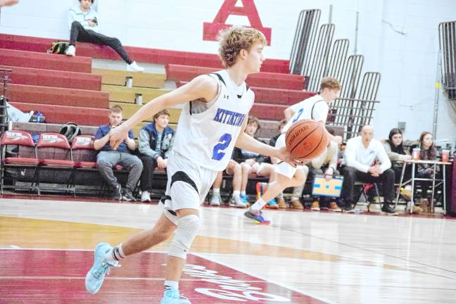 Kittatinny's Tyler Coombs grabbed two rebounds.