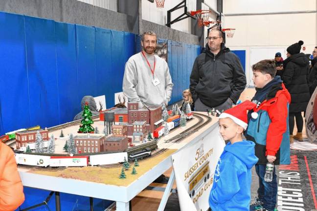 <b>A model train set up by the Sussex County Railroad Club. (Photo by Maria Kovic)</b>