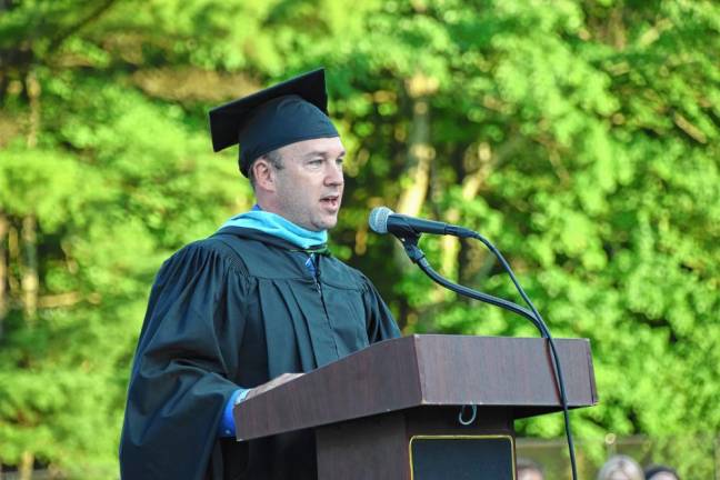 Principal Brian Bosworth speaks at graduation. (Photo provided)