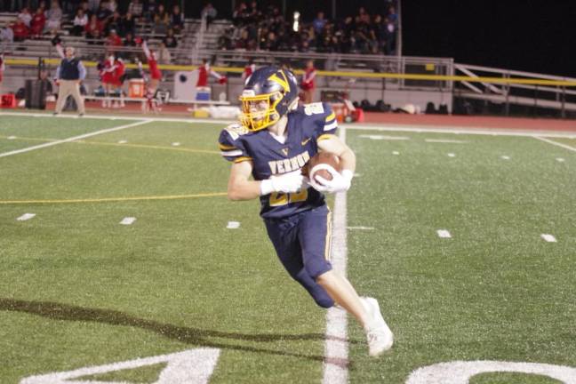 Vernon kick returner Gavin Bruno on the move in the first half.