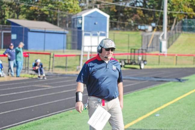 <b>LV3 Lenape Valley Regional High School varsity football head coach Wade Pickett. </b>