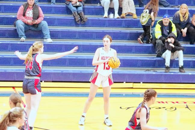 High Point's Brooke Wagner handles the ball in the second half. She scored 11 points.