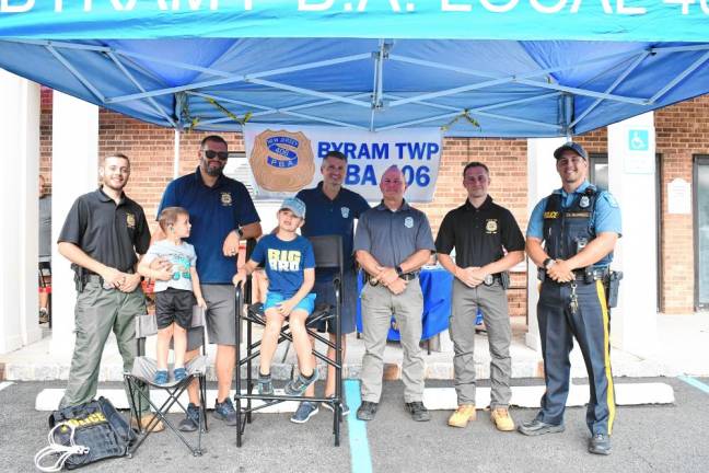 CC4 Byram Township PBA Local 406 hosts Cones with a Cop at Champs Ice Cream Parlor on Thursday, July 18.