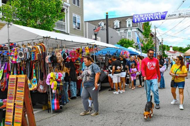 Vendors line the streets during the annual Newton Day Festival on Saturday, June 8. (Photo by Maria Kovic)