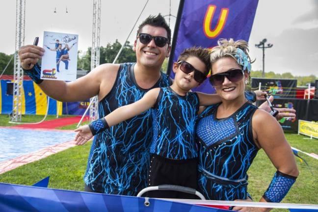 Simon Arestov and Lyric Wallenda and their son Alexander Wallenda Arestov are part of Circus Incredible. (Photo by John Hester)