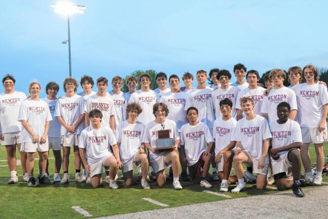 The Newton High School boys lacrosse team posted an overall record of 12-8.