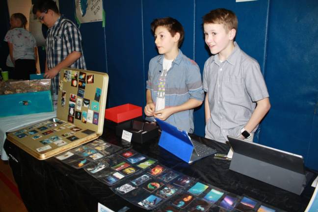 Crystal Prints from sixth graders Aiden Hassloch and Ownen Mahoney.