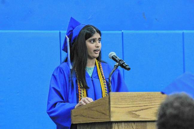 Anika Rodrigues, co-valedictorian of Pope John XXIII Regional High School.