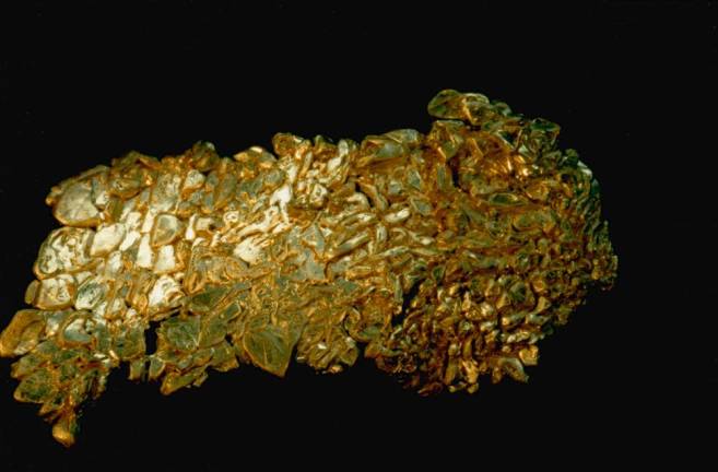 One of many gold specimens stolen from the Sterling Hill Mining Museum in Ogdensburg. (Photo provided)