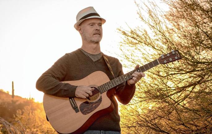 <b>Chris Donnelly will play acoustic selections Friday night at Krogh’s Restaurant &amp; Brew Pub in Sparta. (Photo courtesy of Chris Donnelly)</b>