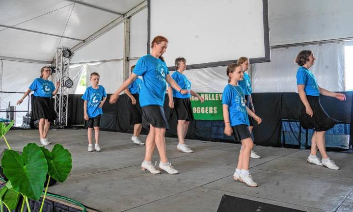 <b>Lehigh Valley Cloggers perform Saturday, Aug. 3 at the fair. (Photo by Nancy Madacsi)</b>